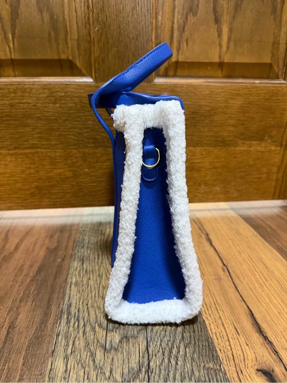 Small Tote in Royal Blue with White Trim
